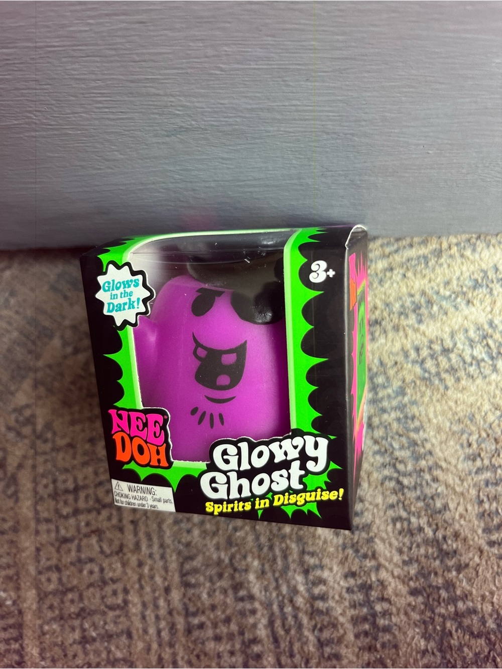 Needoh Glowy Ghost Kids Toy - Purple (Glows in the Dark)